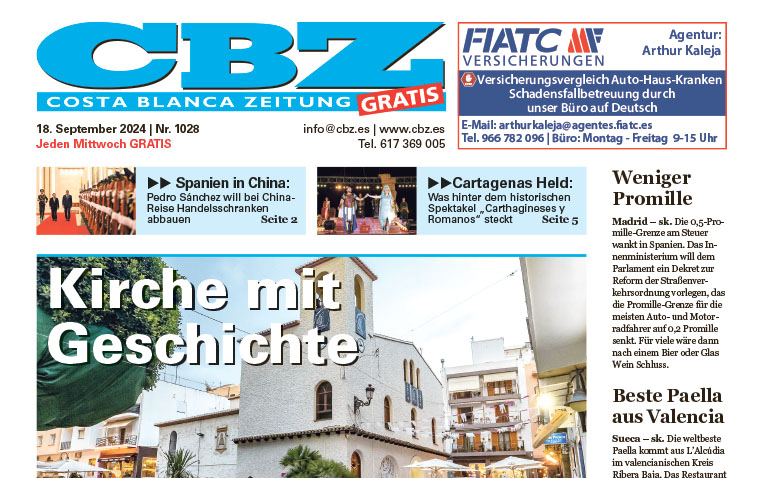 Costa Blanca Zeitung – 18. September 2024