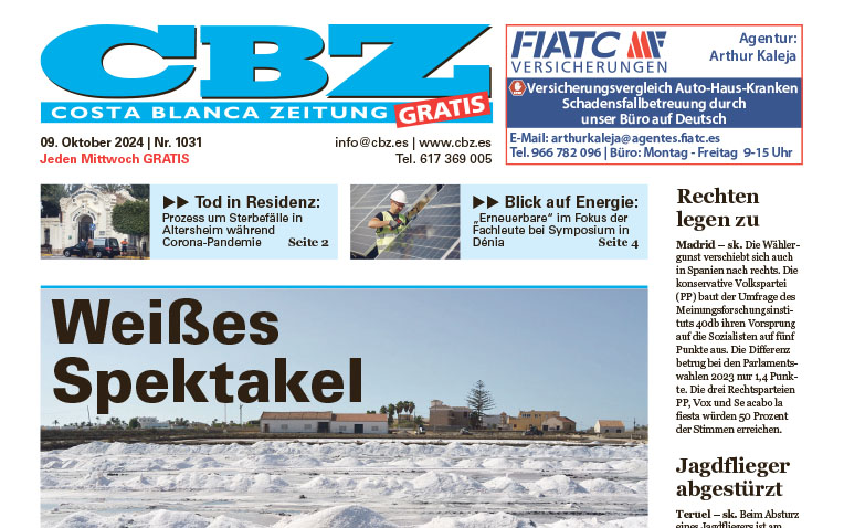 Costa Blanca Zeitung – 09. Oktober2024