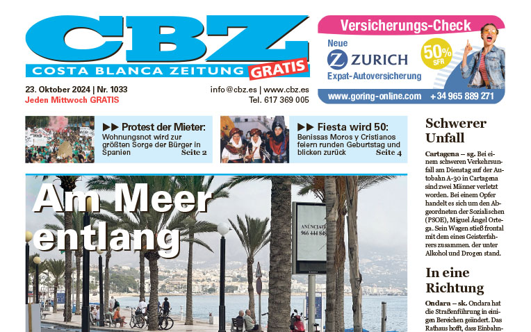 Costa Blanca Zeitung – 23. Oktober 2024