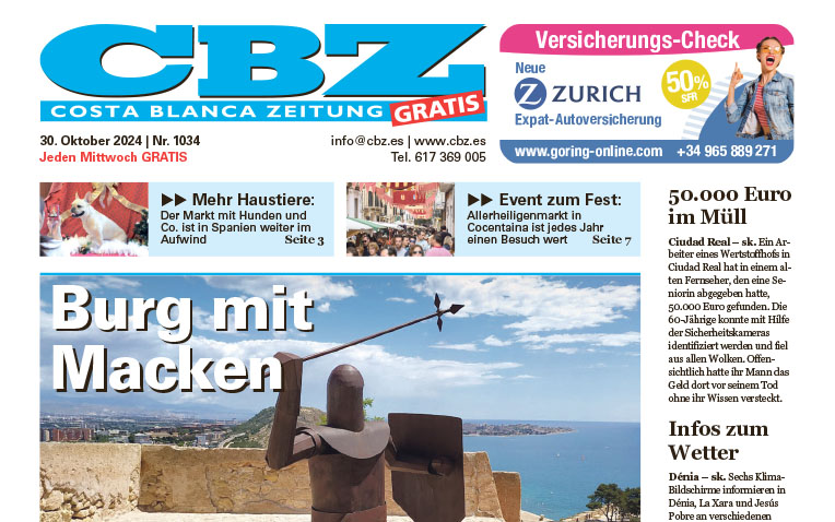 Costa Blanca Zeitung – 30. Oktober 2024