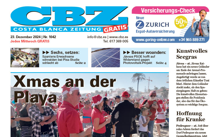 Costa Blanca Zeitung – 23. Dezember 2024